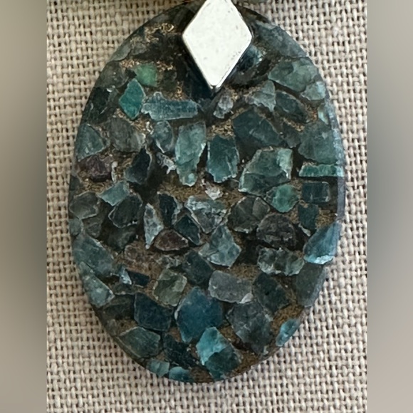 22 inch Chrysocolla gemstone bead necklace NWOT - Picture 8 of 13